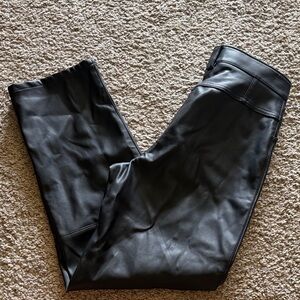 H&M Black Faux Leather Pants